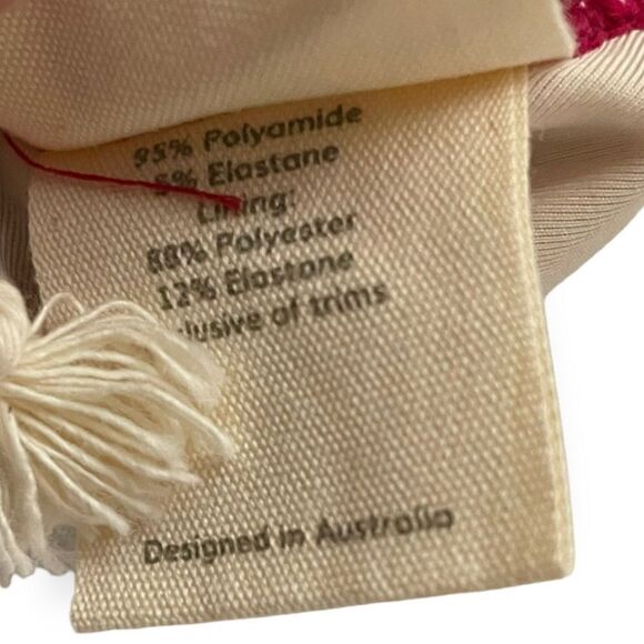 Peony Swimwear Poolside One Piece Swimsuit with Tie Red White - Picture 8 of 14